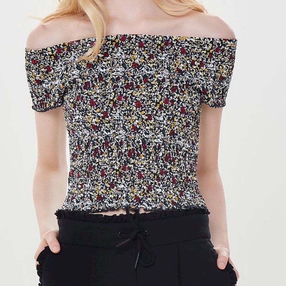 Off the shoulder smock top